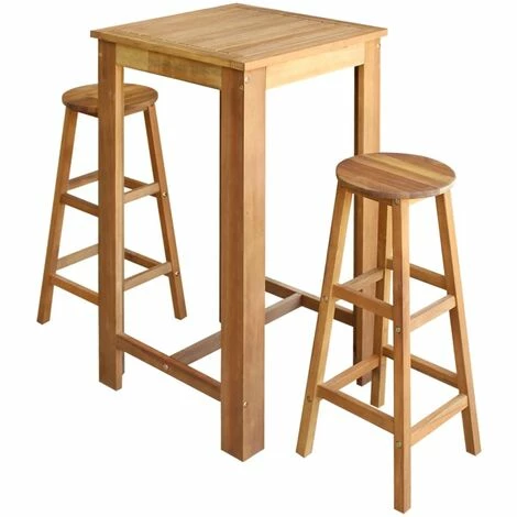 Top 10 🛒 Table Et Tabourets De Bar Bois D'Acacia Massif 3 Pcs VidaXL ⌛ 3 Top 10 🛒 Table Et Tabourets De Bar Bois D'Acacia Massif 3 Pcs VidaXL ⌛