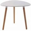 Nouveau 🥰 DéCOSHOP26 Table De Cuisine Table D'appoint En Bois Couleur Blanc Hauteur 75 Cm Ø 80 Cm - Blante 👏 -Table haute Boutique 10369337 1