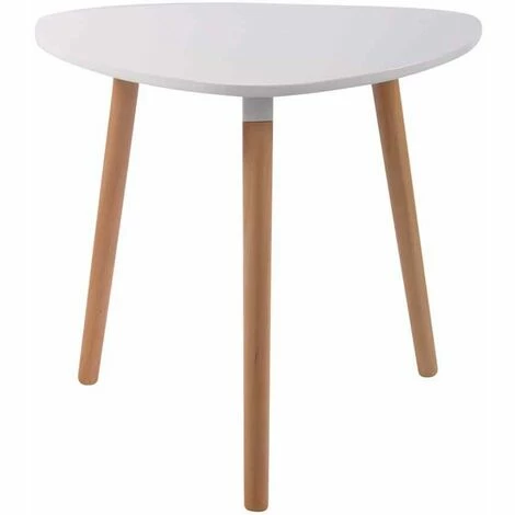 Nouveau 🥰 DéCOSHOP26 Table De Cuisine Table D'appoint En Bois Couleur Blanc Hauteur 75 Cm Ø 80 Cm - Blante 👏 4 Nouveau 🥰 DéCOSHOP26 Table De Cuisine Table D'appoint En Bois Couleur Blanc Hauteur 75 Cm Ø 80 Cm - Blante 👏 – Image 2