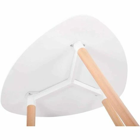 Nouveau 🥰 DéCOSHOP26 Table De Cuisine Table D'appoint En Bois Couleur Blanc Hauteur 75 Cm Ø 80 Cm - Blante 👏 5 Nouveau 🥰 DéCOSHOP26 Table De Cuisine Table D'appoint En Bois Couleur Blanc Hauteur 75 Cm Ø 80 Cm - Blante 👏 – Image 3