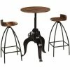 Promo 🥰 Mobilier De Bar Bois De Récupération Massif 3 Pcs VidaXL 🔔 -Table haute Boutique 10633582 1