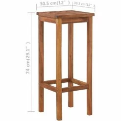 Meilleure affaire 🔥 VidaXL Table Et Chaises De Bar 3 Pcs Bois D'acacia Massif - Brun ❤️ 11 Meilleure affaire 🔥 VidaXL Table Et Chaises De Bar 3 Pcs Bois D'acacia Massif - Brun ❤️ -Table haute Boutique 11091948 5
