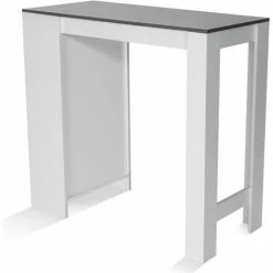 Acheter ❤️ IDMARKET Table De Bar BARTH 2 à 4 Personnes Bois Blanc Plateau Gris - Gris 👍 8 Acheter ❤️ IDMARKET Table De Bar BARTH 2 à 4 Personnes Bois Blanc Plateau Gris - Gris 👍 -Table haute Boutique 11119478 3