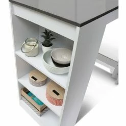 Acheter ❤️ IDMARKET Table De Bar BARTH 2 à 4 Personnes Bois Blanc Plateau Gris - Gris 👍 9 Acheter ❤️ IDMARKET Table De Bar BARTH 2 à 4 Personnes Bois Blanc Plateau Gris - Gris 👍 -Table haute Boutique 11119478 4