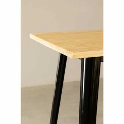 Bon marché 🤩 Table Haute Carrée En Bois Et Acier (60x60 Cm) LIX SKLUM Bois De Pin - Acier Bois Naturel - Noir Bois Naturel 😍 -Table haute Boutique 12938942 4