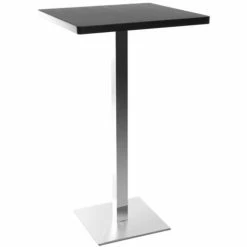 Sortie 🛒 MILIBOO Table De Bar Design Carrée Noire JORY - Noir 🎁 -Table haute Boutique 13151005 2