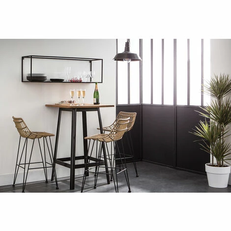 Meilleure vente ✔️ MILIBOO Table De Bar Design JONES - Noir - Noir ✨ 7 Meilleure vente ✔️ MILIBOO Table De Bar Design JONES - Noir - Noir ✨ – Image 5