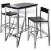 Tout neuf 😉 VidaXL Ensemble De Bar à Petit-déjeuner - Noir 🛒 -Table haute Boutique 1315815 1