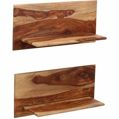 Vente flash 🤩 Etagères Murales 2 Pcs Bois De Sesham Massif 58x26x20 Cm VidaXL ✔️ 3 Vente flash 🤩 Etagères Murales 2 Pcs Bois De Sesham Massif 58x26x20 Cm VidaXL ✔️