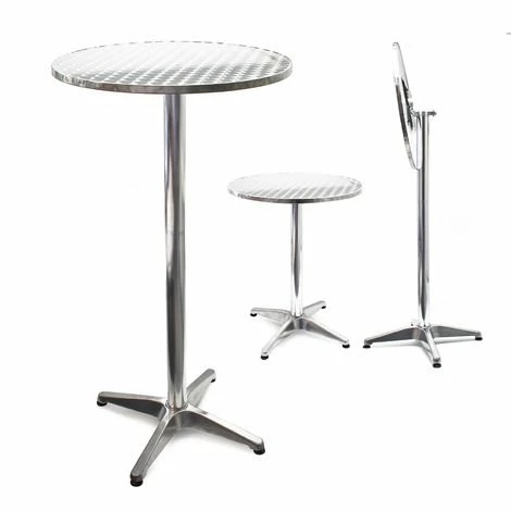 Promo 👏 WILTEC Table Bistro Haute De Bar Aluminium Pliable Réglage En Hauteur 74/114cm Ø60cm Meuble Terrasse Salon 🔥 3 Promo 👏 WILTEC Table Bistro Haute De Bar Aluminium Pliable Réglage En Hauteur 74/114cm Ø60cm Meuble Terrasse Salon 🔥