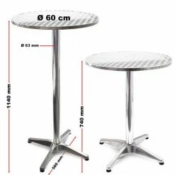 Promo 👏 WILTEC Table Bistro Haute De Bar Aluminium Pliable Réglage En Hauteur 74/114cm Ø60cm Meuble Terrasse Salon 🔥 11 Promo 👏 WILTEC Table Bistro Haute De Bar Aluminium Pliable Réglage En Hauteur 74/114cm Ø60cm Meuble Terrasse Salon 🔥 -Table haute Boutique 13875326 5