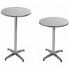 Grosses soldes 😉 Bc-elec - BS11011-6 Table Haute De Bar / Réception Ø60Cm, Mange Debout En Aluminium, H: 70 Ou 110 Cm - Gris ✔️ -Table haute Boutique 138799 1