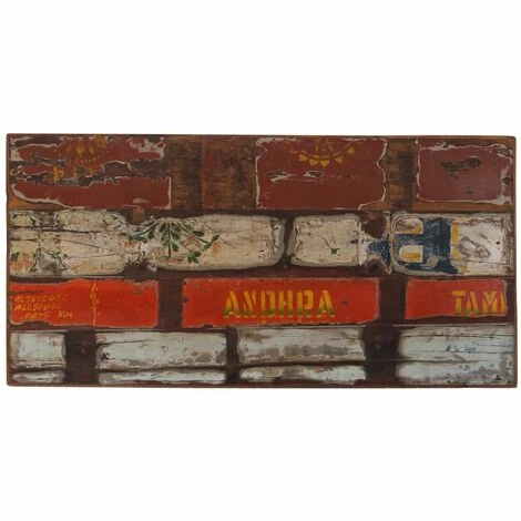 Le moins cher 🔔 VIDAXL Table De Bar Bois Massif Recyclé Multicolore 120 X 60 X 107 Cm - Meubles/Tables/Tables De Salle à Manger Et De Cuisine - Brun - Brun 🔥 5 Le moins cher 🔔 VIDAXL Table De Bar Bois Massif Recyclé Multicolore 120 X 60 X 107 Cm - Meubles/Tables/Tables De Salle à Manger Et De Cuisine - Brun - Brun 🔥 – Image 3