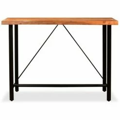 Promo 🔥 VIDAXL Table De Bar Bois Massif De Sesham 150 X 70 X 107 Cm - Brun - Tables De Salle à Manger Et De Cuisine - Brun - Brun 👏 -Table haute Boutique 14077429 2