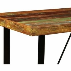 Le moins cher 🛒 VIDAXL Table De Bar Bois Massif De Récupération 120 X 60 X 107 Cm - Brun - Tables De Salle à Manger Et De Cuisine - Brun - Brun 🛒 -Table haute Boutique 14077432 3