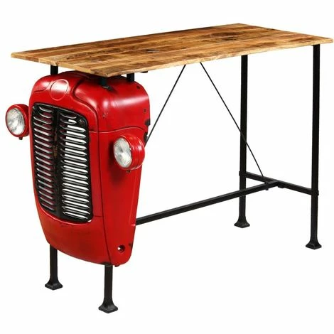 Acheter 🔥 VIDAXL Table De Bar Bois De Manguier 60x150x107 Cm Rouge Tracteur - Meubles/Tables/Tables De Salle à Manger Et De Cuisine - Rouge - Rouge 🔥 4 Acheter 🔥 VIDAXL Table De Bar Bois De Manguier 60x150x107 Cm Rouge Tracteur - Meubles/Tables/Tables De Salle à Manger Et De Cuisine - Rouge - Rouge 🔥 – Image 2