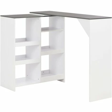 Coupon ⌛ HELLOSHOP26 Table Haute Mange Debout Bar Bistrot Avec Tablette Amovible Blanc 138 Cm - Blanc 🤩 3 Coupon ⌛ HELLOSHOP26 Table Haute Mange Debout Bar Bistrot Avec Tablette Amovible Blanc 138 Cm - Blanc 🤩