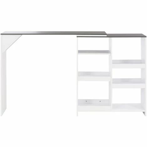 Coupon ⌛ HELLOSHOP26 Table Haute Mange Debout Bar Bistrot Avec Tablette Amovible Blanc 138 Cm - Blanc 🤩 6 Coupon ⌛ HELLOSHOP26 Table Haute Mange Debout Bar Bistrot Avec Tablette Amovible Blanc 138 Cm - Blanc 🤩 – Image 4