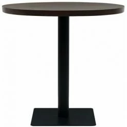 Sortie 👏 HELLOSHOP26 Table Haute Mange Debout Bar Bistrot MDF Et Acier Rond 80 Cm Frêne Foncé Marron - Marron 👏 9 Sortie 👏 HELLOSHOP26 Table Haute Mange Debout Bar Bistrot MDF Et Acier Rond 80 Cm Frêne Foncé Marron - Marron 👏 -Table haute Boutique 14120752 3