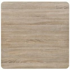 Top 10 🌟 HELLOSHOP26 Table Haute Mange Debout Bar Bistrot MDF Et Acier Carré 80 X 80 Cm Chêne Beige - Beige 👏 -Table haute Boutique 14120782 3