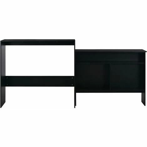Grosses soldes ⌛ HELLOSHOP26 Table Haute Mange Debout Bar Bistrot Avec 2 Dessus De Table Noir 130 Cm - Noir 🥰 6 Grosses soldes ⌛ HELLOSHOP26 Table Haute Mange Debout Bar Bistrot Avec 2 Dessus De Table Noir 130 Cm - Noir 🥰 – Image 4