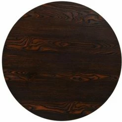 Budget 👏 VIDAXL Table De Bistro MDF Et Acier Rond 80 X 75 Cm Frêne Foncé - Brun - Meubles/Tables/Tables De Salle à Manger Et De Cuisine - Brun - Brun ⭐ -Table haute Boutique 14126183 4