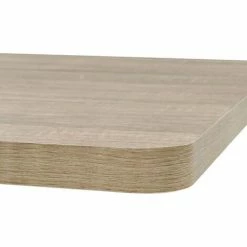 Sortie 😉 VIDAXL Table De Bistro MDF Et Acier Carré 80x80x75 Cm Couleur De Chêne - Beige - Meubles/Tables/Tables De Salle à Manger Et De Cuisine - Beige - Beige 🥰 -Table haute Boutique 14126195 5