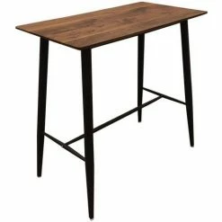Coupon 🎉 THE HOME DECO FACTORY Table Mange Debout Plateau En Bois Indus Marron - Marron 🛒