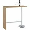 De gros 🧨 IDIMEX Table Haute De Bar RICARDO Mange-debout Comptoir Piètement Métal Chromé, Plateau En MDF Décor Chêne Sonoma - Chêne Sonoma ⌛ -Table haute Boutique 15069846 1