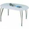 Grosses soldes ⭐ Table Ovali Blanc/Chrome, Dim : 180 X 90 X 74 Cm -PEGANE- ✨ -Table haute Boutique 15505713 1