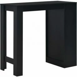 De gros ⭐ HELLOSHOP26 Table Haute Mange Debout Bar Bistrot Avec étagère Noir 110 Cm - Noir 🌟 -Table haute Boutique 15753634 4