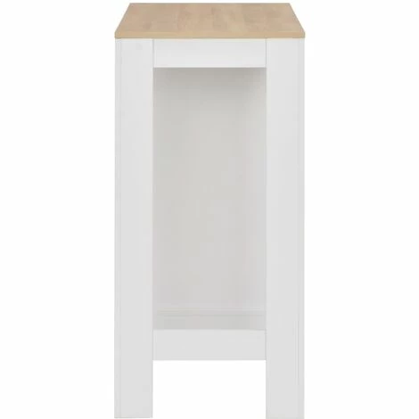 De gros 🤩 HELLOSHOP26 Table Haute Mange Debout Bar Bistrot Avec étagère Blanc 110 Cm - Blanc 🛒 7 De gros 🤩 HELLOSHOP26 Table Haute Mange Debout Bar Bistrot Avec étagère Blanc 110 Cm - Blanc 🛒 – Image 5