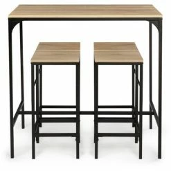Meilleur prix 😉 IDMARKET Table Haute De Bar DETROIT Et 4 Tabourets Design Industriel - Naturel 🌟 9 Meilleur prix 😉 IDMARKET Table Haute De Bar DETROIT Et 4 Tabourets Design Industriel - Naturel 🌟 -Table haute Boutique 15779305 3