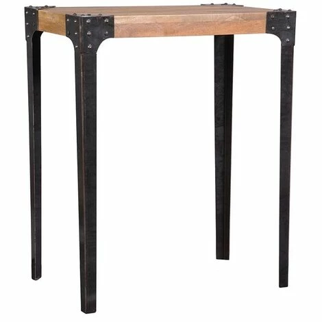 Vente flash 😉 MILIBOO Table Haute Industrielle Rectangulaire En Manguier Massif Et Métal MADISON - Bois Clair / Noir 🛒 4 Vente flash 😉 MILIBOO Table Haute Industrielle Rectangulaire En Manguier Massif Et Métal MADISON - Bois Clair / Noir 🛒 – Image 2