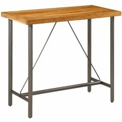 Top 10 🎁 HELLOSHOP26 Table Haute Mange Debout Bar Bistrot Teck Recyclé Massif 120 Cm 🧨