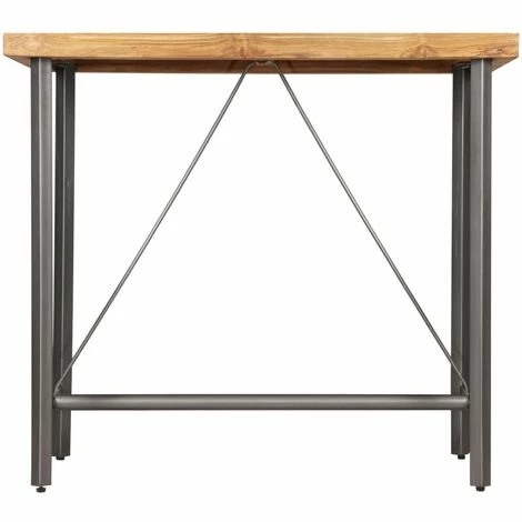 Top 10 🎁 HELLOSHOP26 Table Haute Mange Debout Bar Bistrot Teck Recyclé Massif 120 Cm 🧨 5 Top 10 🎁 HELLOSHOP26 Table Haute Mange Debout Bar Bistrot Teck Recyclé Massif 120 Cm 🧨 – Image 3