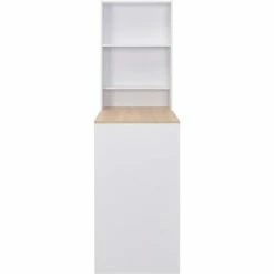 Acheter ⌛ ASUPERMALL Table De Bar Avec Armoire Blanc 115 X 59 X 200 Cm ✨ -Table haute Boutique 16803360 4
