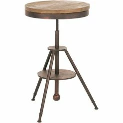 Promo 🛒 CLP Table De Bar Moko Ø 50 Cm Bronze 🎁