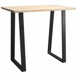 Top 10 🌟 MILIBOO Table De Bar En Manguier Massif Et Métal Noir L120 Cm VIJAY - Bois Clair / Noir 🥰 -Table haute Boutique 17943799 3