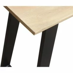 Top 10 🌟 MILIBOO Table De Bar En Manguier Massif Et Métal Noir L120 Cm VIJAY - Bois Clair / Noir 🥰 -Table haute Boutique 17943799 4