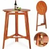 Sortie 😍 DEUBA Table Haute Pliable En Bois Massif Naturel 110cm Hauteur Ø 78 Cm Bar Fête Bistrot Jardin évènements Anniversaire ❤️ -Table haute Boutique 18473119 1