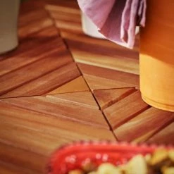 Acheter 🛒 DEUBA Table De Bar Carrée Jardin Terrasse En Bois D'acacia Table Haute 75x75x110cm Événements Fêtes ✨ -Table haute Boutique 18473322 5