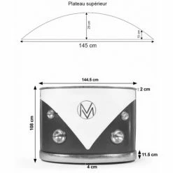 Meilleure vente 😉 MADE IN MEUBLES Meuble Bar Noir Avec Plateau En Bois De Manguier Combi - Noir ⌛ -Table haute Boutique 18478863 3