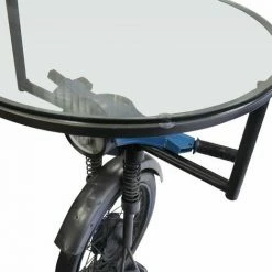 Meilleur prix 😉 MADE IN MEUBLES Table Haute Moto En Métal Tata - Noir 👏 -Table haute Boutique 18478874 3