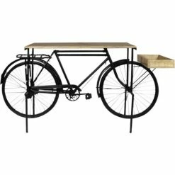 Le moins cher ⭐ MADE IN MEUBLES Console Vélo En Métal Noir Tata - Noir ⌛