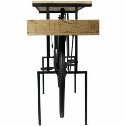 Le moins cher ⭐ MADE IN MEUBLES Console Vélo En Métal Noir Tata - Noir ⌛ -Table haute Boutique 18480030 3