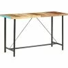 Bon marché ❤️ VidaXL Table De Bar 180x70x107 Cm Bois De Récupération Solide - Brun 👏