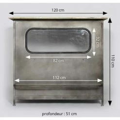 Les meilleures critiques de 🎁 MADE IN MEUBLES Meuble Bar En Métal Gris Arsène - Gris 🔔 -Table haute Boutique 18777490 3