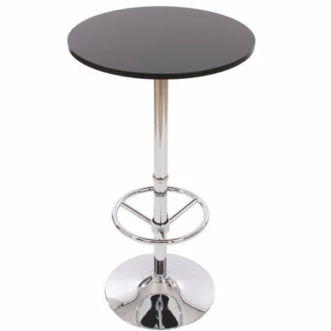 Acheter 🌟 HHG Table De Bar / Table Haute Bari, Ronde, Avec Repose-pied, 109x60x60cm, Noir 😀 3 Acheter 🌟 HHG Table De Bar / Table Haute Bari, Ronde, Avec Repose-pied, 109x60x60cm, Noir 😀