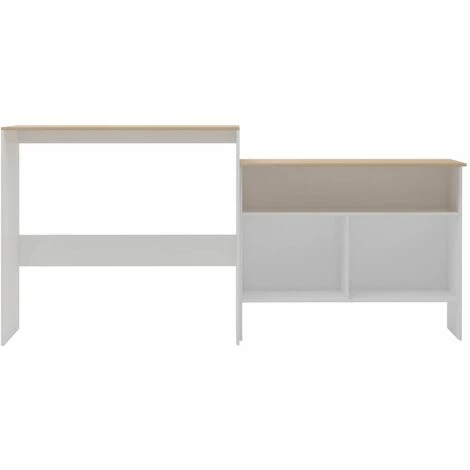 Bon marché ⌛ YOUTHUP Table De Bar Avec 2 Dessus De Table Blanc Et Chêne 130x40x120cm 💯 5 Bon marché ⌛ YOUTHUP Table De Bar Avec 2 Dessus De Table Blanc Et Chêne 130x40x120cm 💯 – Image 3